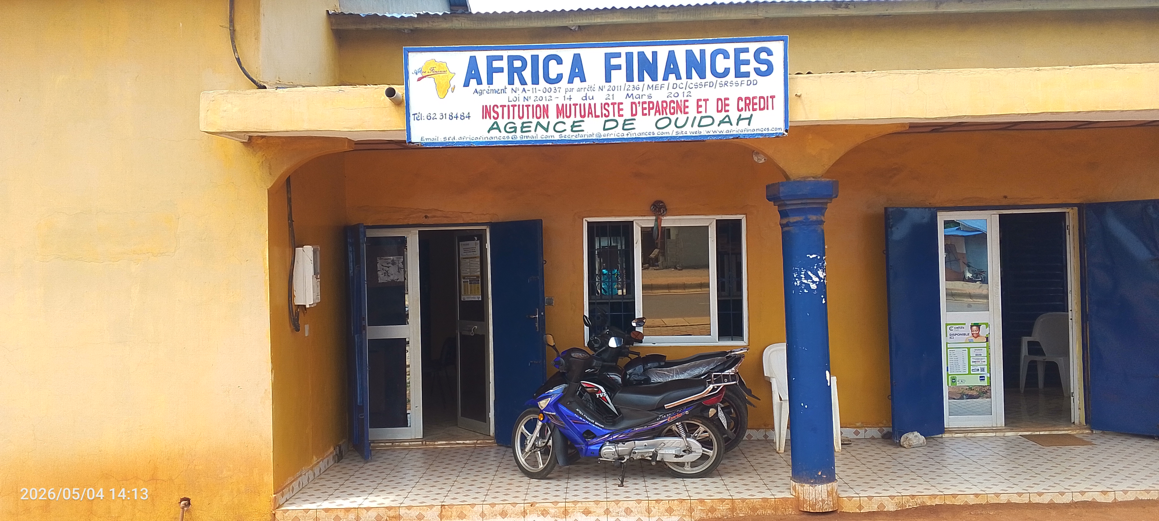 Façade AFRICA FINANCES  OUIDAH